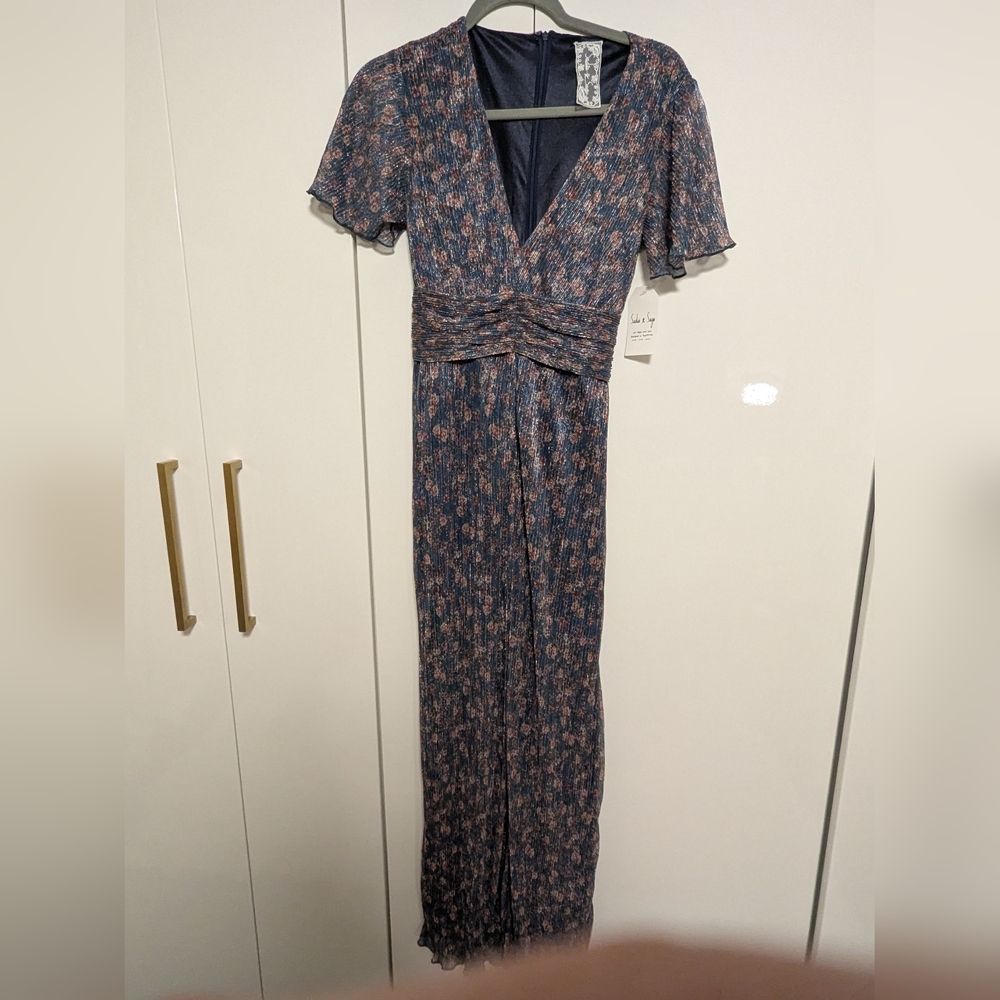 NWT Sadie And Sage Floral And Sparkly Jumpsuit